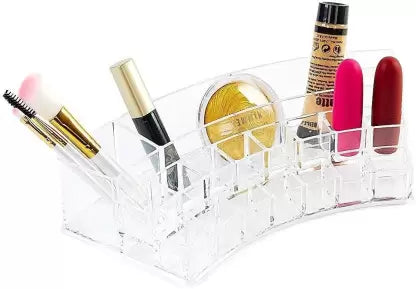 Acrylic Sector Cosmetic Organizer, Transparent Sector Cosmetic Rack, Multiple Compartments Organizer Acrylic Sector Cosmetic Organizer, Transparent Sector Cosmetic Rack, Multiple Compartments Organizer